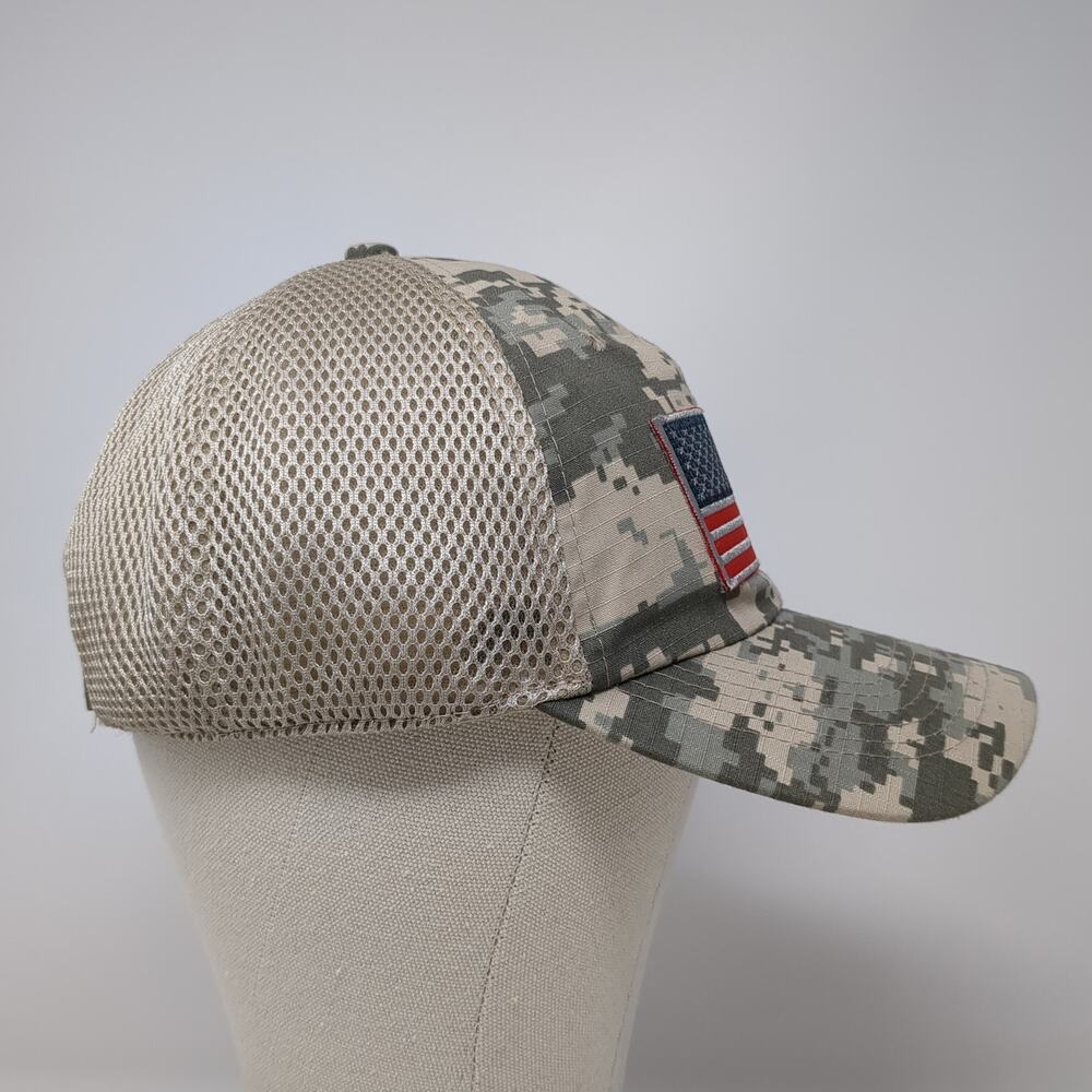 American Flag Patch Strapback Hat Multicolor One … - image 5